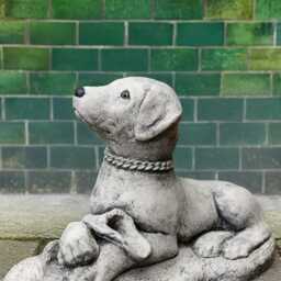 Concrete Garden Labrador Sculpture Handcrafted Stone Dog Statue Garden Pet Memorial Figurine Cement Lawn Ornament Outdoor Puppy Decor - thumbnail 2