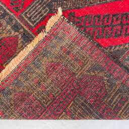 3x5 Afghan Tribal Rug - Hand-Knotted Wool Accent With Red & Yellow Geometric Design, Veg Dyed, Ideal For Living Room Or Kids Gift - thumbnail 4