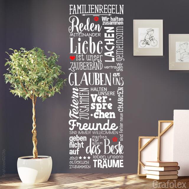 Wall Sticker Family Rules House Wall Stickers Sayings - image 1