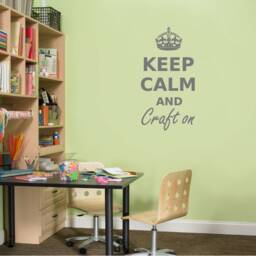Keep Calm & Craft On Wall Sticker, Room Sign, Decal, Quote, Ideas, Decal - thumbnail 3