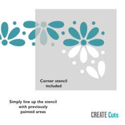 Misti Border Stencil/Wall Furniture Craft Edge Reusable Flowery Decor Classic Ornate Borders - thumbnail 3