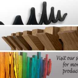 Vertical Space Saving Coat Rack - Modern Hallway Decor Wall Mounted - thumbnail 4