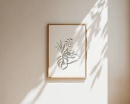 Art Print Of Meadows, Floral Subtle Minimal Artwork, Housewarming Present For Nature Lovers, Quality Framing, Living Room Wall Art - thumbnail 1