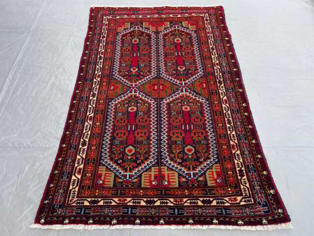 3x4 Collectors Piece Handmade Baluchi Rug - Antique Tribal Wool -Afghan Geometric Rug, Bedroom, Livingroom Oriental Vintage Area - image 1