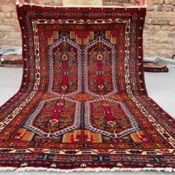 3x4 Collectors Piece Handmade Baluchi Rug - Antique Tribal Wool -Afghan Geometric Rug, Bedroom, Livingroom Oriental Vintage Area - thumbnail 2