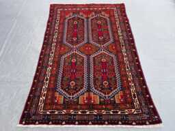 3x4 Collectors Piece Handmade Baluchi Rug - Antique Tribal Wool -Afghan Geometric Rug, Bedroom, Livingroom Oriental Vintage Area - thumbnail 1