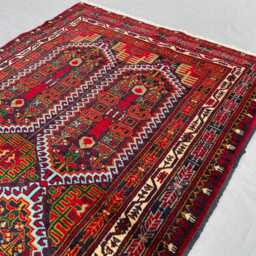 3x4 Collectors Piece Handmade Baluchi Rug - Antique Tribal Wool -Afghan Geometric Rug, Bedroom, Livingroom Oriental Vintage Area - thumbnail 3