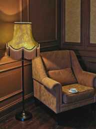Gold Paisley Fabric Lampshade Handmade in The UK For Table & Floor Standard Lamp Shades, Ceiling Lights, Clip On Wall Lights - thumbnail 1