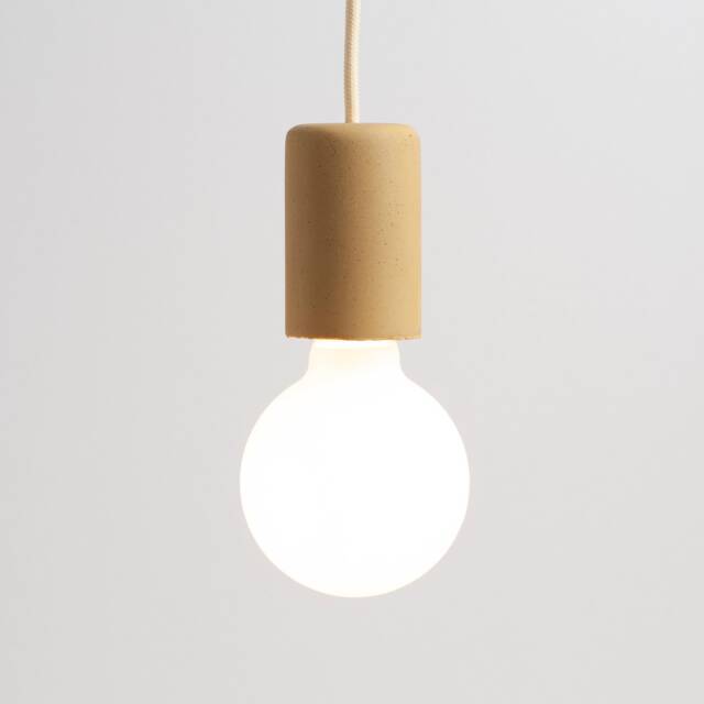 Handcrafted Concrete Pendant Lamp - Concretne Light Collection Yellow Color - image 1