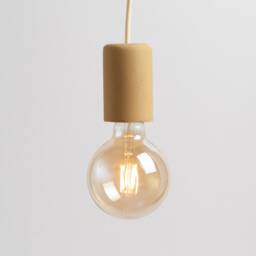 Handcrafted Concrete Pendant Lamp - Concretne Light Collection Yellow Color - thumbnail 3