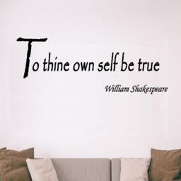 To Thine Own Self Be True William Shakespeare Wall Art Quote Decal Letters - thumbnail 1