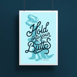Jurassic Park Print - Hold On To Your Butts, Quote Print, Gift, Wallpaper, Art, Decal, Movie Poster, Sign, Dinosaur, Wall Art - thumbnail 2