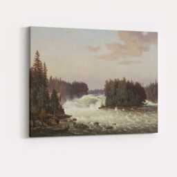 Dramatic Forest Waterfall River Rapids Scenic Landscape Canvas Wall Art Print Decor Picture Ready To Hang - thumbnail 4