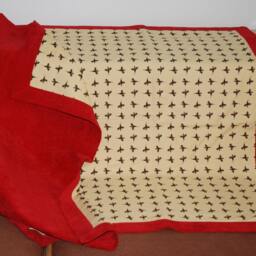 Decorative Blanket. Editors' Fabrics. Italy, Thevenon. Unique Piece, Reversible - thumbnail 2