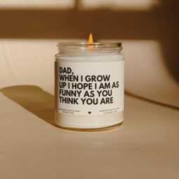 Dad When I Grow Up Funny Candle Fathers Day Gift Happy Fathers Gift From Daughter Son - thumbnail 1