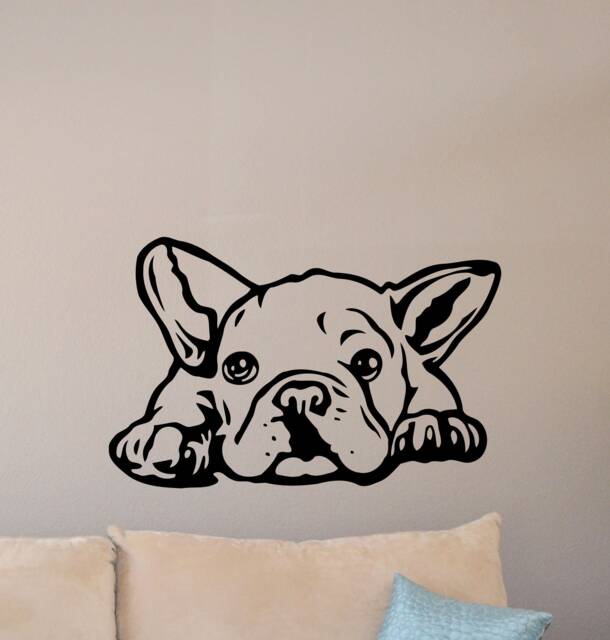 Bulldog Wall Decal Puppy Poster Dog Gifts Pet Shop Sign Animals For Nursery Vinyl Sticker Playroom Decor Home Art Stencil 6F47 - image 1