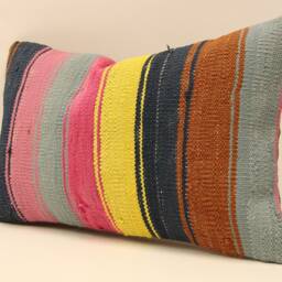 Pillow Cover - Classic Stripe -Sofa -Ticking -Blue&red- Cotton -Decorative -12x20 Feet- 4Oef-291 - thumbnail 2
