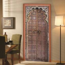 Door Wall Sticker Old Oriental Style Door/ Moroccan Sticker/ Arabic Door/ Wallpaper/ Spanish Decal/ - thumbnail 1