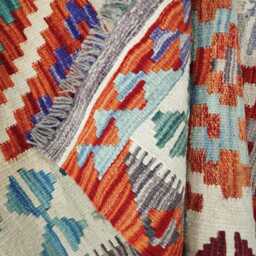 Tribal Runner Rug, Handmade Artisan Afghan Turkish Scandinavian Navajo Bohemian Flatweave Wool Kilim Rug 297x83 cm - thumbnail 4