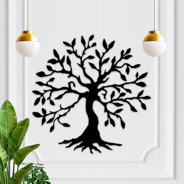 Tree Of Life Wall Art, Wood Family Tree, Round Hanging, Sculpture, Bedroom Decor Over The Bed, Living Room, Home Items - image 1