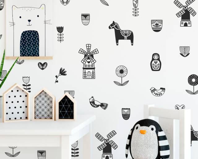 Nursery Wall Decals - Netherlands Decals, Kids Decor, Art, Sticker, Vinyl Decal, Gift For Home - image 1