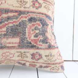 Vintage Turkish Kilim Pillow Cover Bohemian Decorative Cushion - 18''x18'' - thumbnail 2