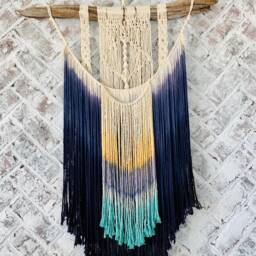 Ombre Boho Macrame Wall Hanging Art - thumbnail 2