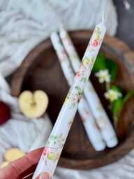 Apple Tall Taper Candles, Fruit Dinner Candles, Harvest Autumn Fall Summer Party Decor, Gift For Her, Teacher Gifts, Rustic County Kitchen Decor - thumbnail 1