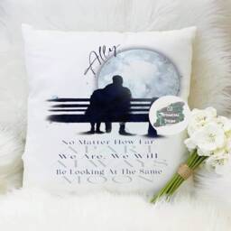 Personalised Couples Moon Cushion, Romantic Anniversary Gift - thumbnail 2