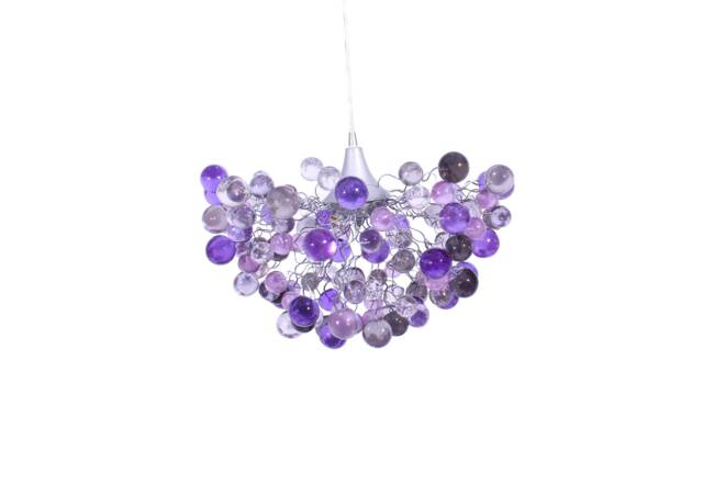 Purple Bubbles Chandelier, Lighting For Children Room Or Dining Room - image 1