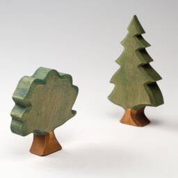 Waldorf Tree Toy - Wooden Eco Friendly Dadakacraft Wood Green Summer Landscape - thumbnail 4