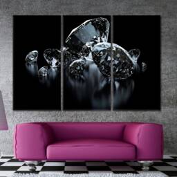 Large Diamond Wall Art - Diamonds Canvas Print, Decor For Jewelry Store, Luxury Art, Gift For Jeweler, Contemporary - thumbnail 3