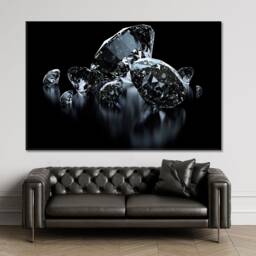 Large Diamond Wall Art - Diamonds Canvas Print, Decor For Jewelry Store, Luxury Art, Gift For Jeweler, Contemporary - thumbnail 2