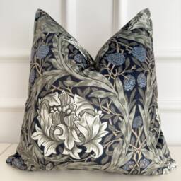 Velvet William Morris Pimpernel Cushion Cover, Home Decor Pillow - All Sizes - thumbnail 2