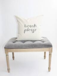Beach Please Pillow Cover, Decor, Coastal Pillow, Housewarming Gift, Florida - thumbnail 3