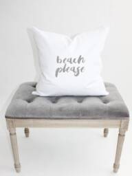 Beach Please Pillow Cover, Decor, Coastal Pillow, Housewarming Gift, Florida - thumbnail 4