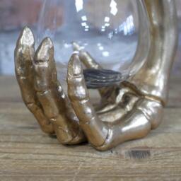 Golden Skeleton Hourglass Ornament - Home Accessories Hour Glass Quirky Gift - thumbnail 2