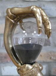 Golden Skeleton Hourglass Ornament - Home Accessories Hour Glass Quirky Gift - thumbnail 3