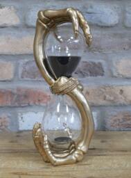 Golden Skeleton Hourglass Ornament - Home Accessories Hour Glass Quirky Gift - thumbnail 4