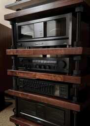 Audiophile Stand - Black Edition With Hardwood Shelves..hi-Fi System Unit - thumbnail 1