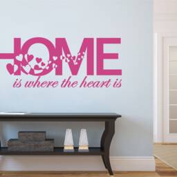 Home Is Where The Heart Wall Sticker, Decor, Living Room Decor Quote Decal, Gift - thumbnail 3