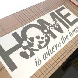 Home Is Where The Heart Wall Sticker, Decor, Living Room Decor Quote Decal, Gift - thumbnail 2