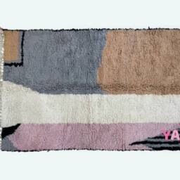 Yakiti - 6X9Ft Moroccan Rug, Beni Ourain Area Modern Wool Living Room Beniourain Handmade Soft Carpet, 188 cm X 286 - thumbnail 3