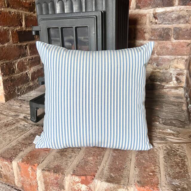 1399. Rati Blue Stripe, Handmade 100% Cotton Cushion Cover, Various Sizes - image 1