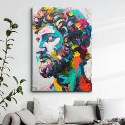 Vibrant Marcus Aurelius Roman Stoic Philosopher Oil Painting Framed Poster Print & Canvas Wall Decor Art Bedroom Home Interior Gift - thumbnail 1
