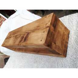 Rustic Tv Unit Extra Chunky Solid Wood Stand/Cabinet Rustic Pine Wax Finish - thumbnail 2
