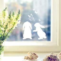 Window Picture Wall Sticker Bunnies Rabbits - M1856 - thumbnail 3