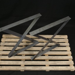 Steel Table Legs, X Style Flat Dining Desk Metal Legs Powder Coated Set Of 2, in Stock - thumbnail 3