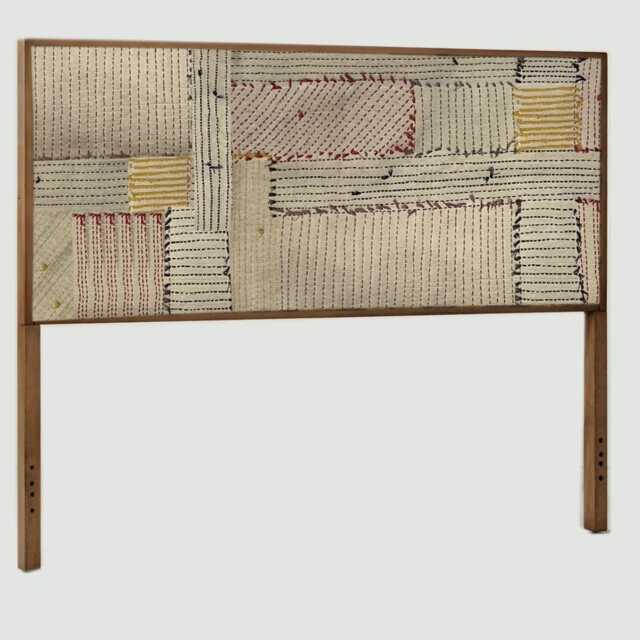 Handmade Katha Work Headboard Rug, Customisable - image 1