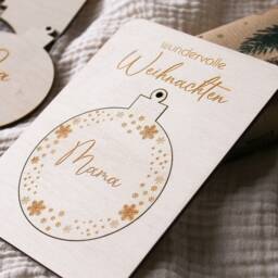 Personalized Christmas Ball, Decorations, Wooden Pendant, Tree Gifts For Children - thumbnail 2